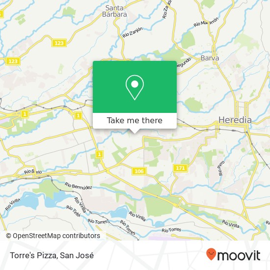 Torre's Pizza map