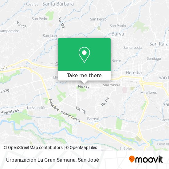 Urbanización La Gran Samaria map