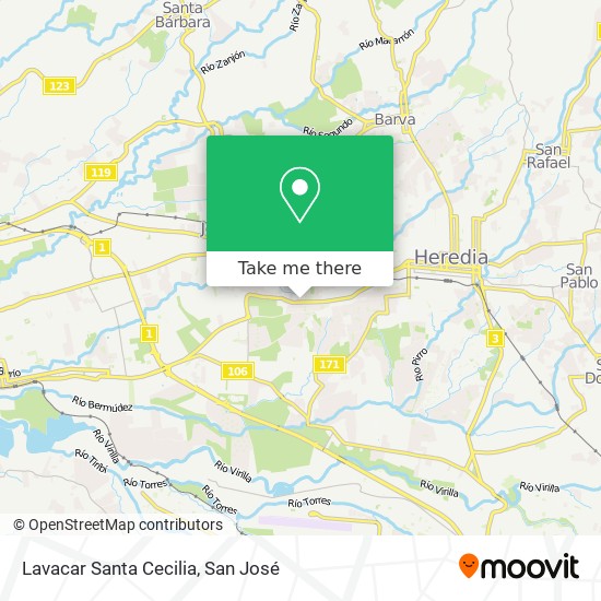 Lavacar Santa Cecilia map