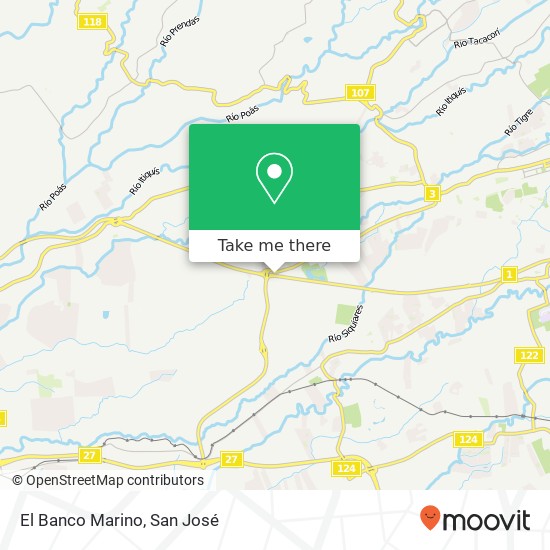 El Banco Marino map