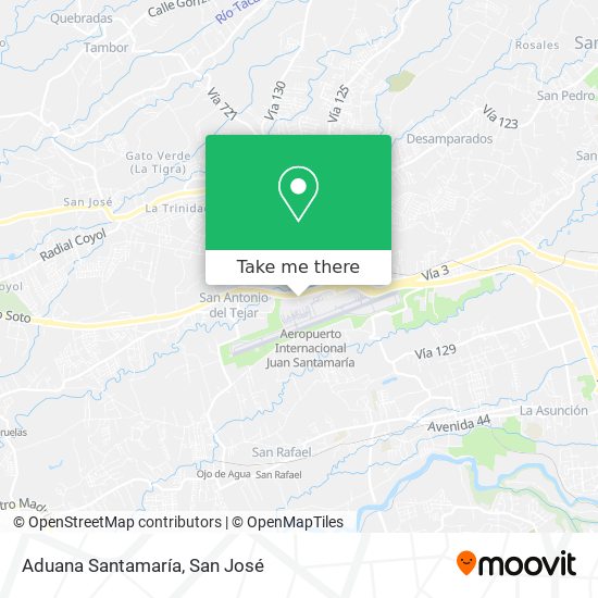 Aduana Santamaría map
