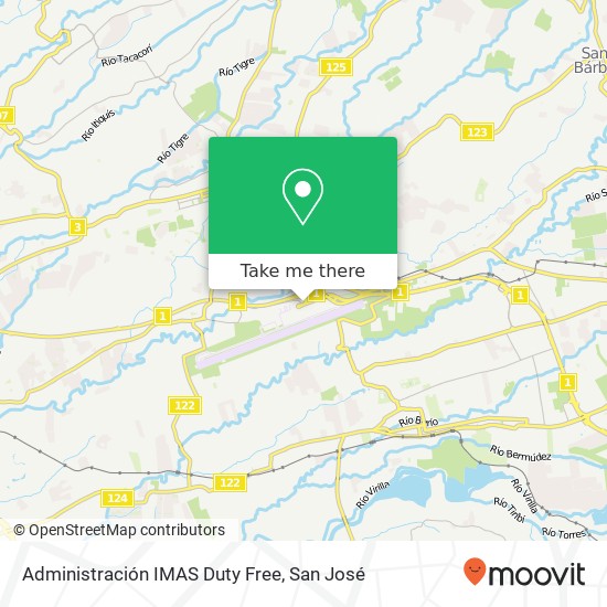 Administración IMAS Duty Free map