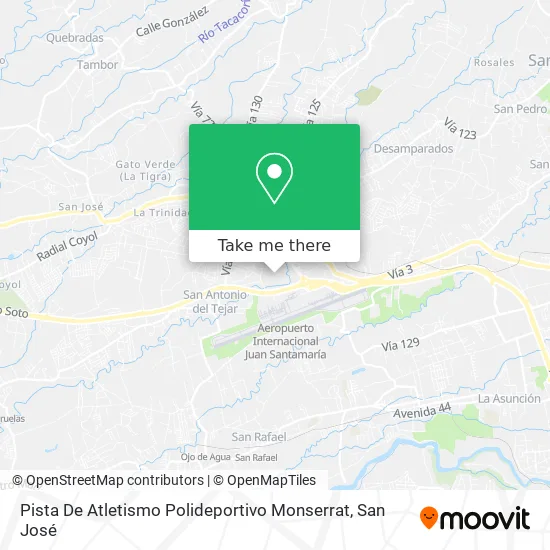 Mapa de Pista De Atletismo Polideportivo Monserrat