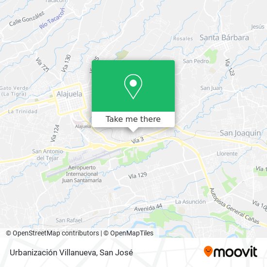 Urbanización Villanueva map
