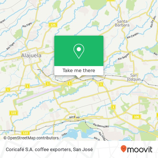 Coricafé S.A. coffee exporters map