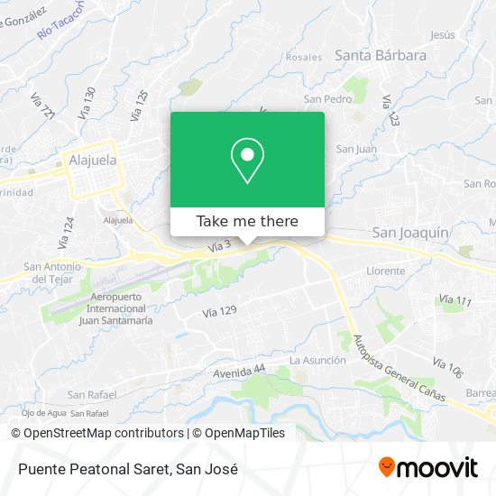 Puente Peatonal Saret map