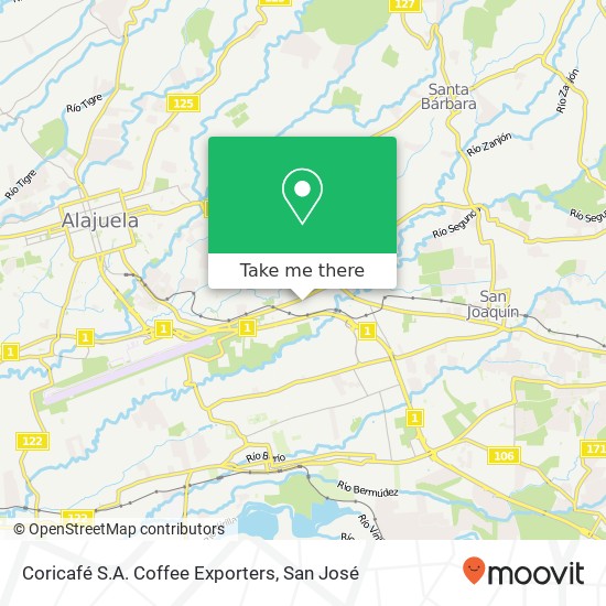 Coricafé S.A. Coffee Exporters map