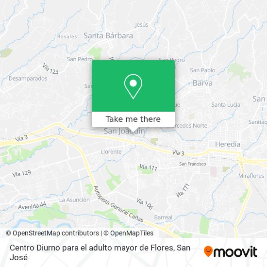 Mapa de Centro Diurno para el adulto mayor de Flores