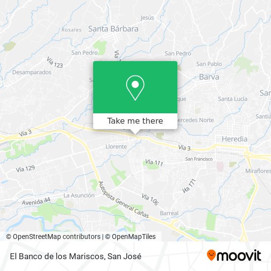 El Banco de los Mariscos map