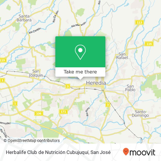 Mapa de Herbalife Club de Nutrición Cubujuquí