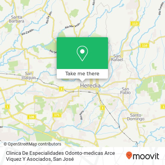 Clinica De Especialidades Odonto-medicas Arce Viquez Y Asociados map