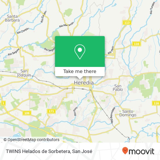 TWINS Helados de Sorbetera map