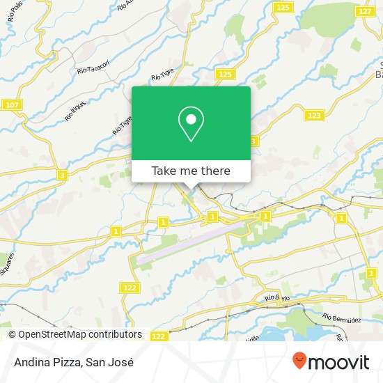 Andina Pizza map