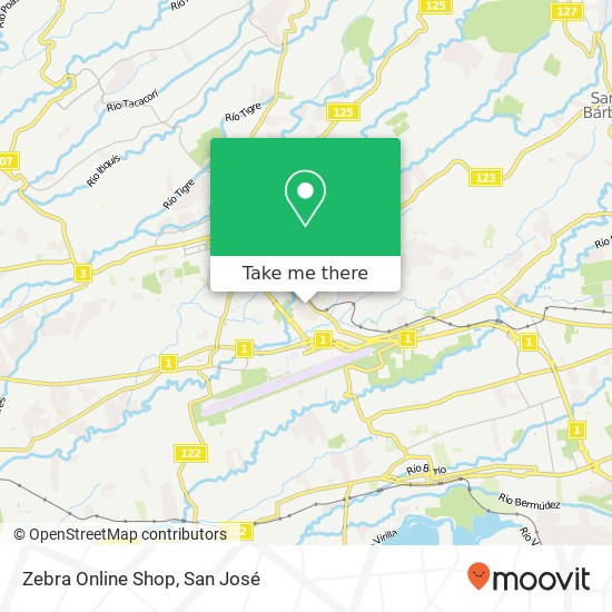 Zebra Online Shop map