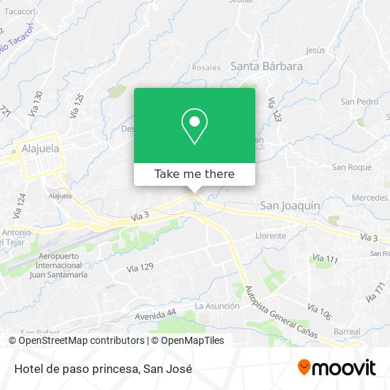 Mapa de Hotel de paso princesa