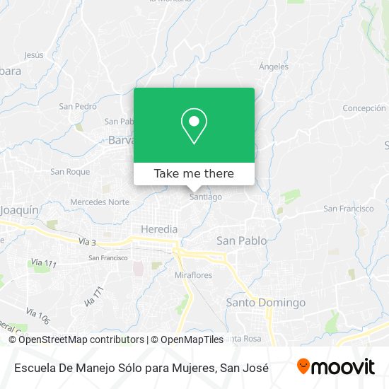 Escuela De Manejo Sólo para Mujeres map