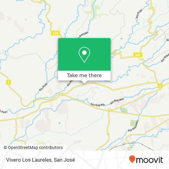 Vivero Los Laureles map