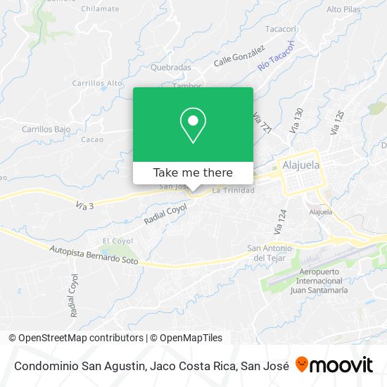 Condominio San Agustin, Jaco Costa Rica map