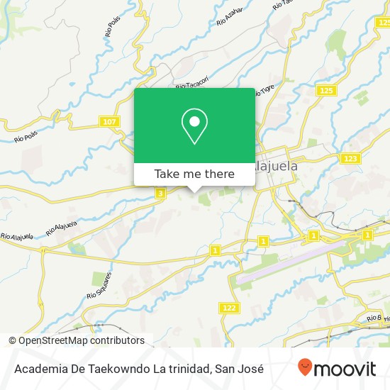 Academia De Taekowndo La trinidad map