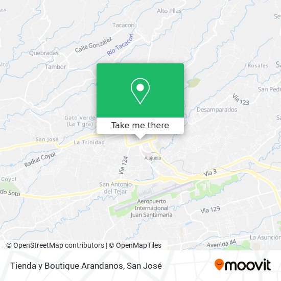 Mapa de Tienda y Boutique Arandanos