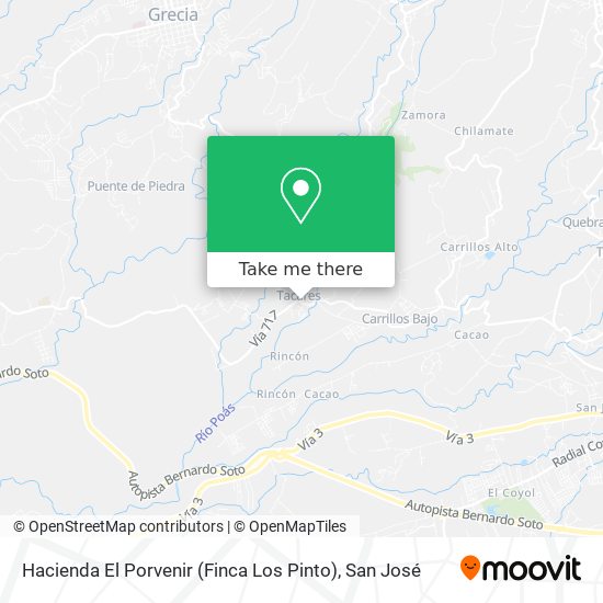 Mapa de Hacienda El Porvenir (Finca Los Pinto)