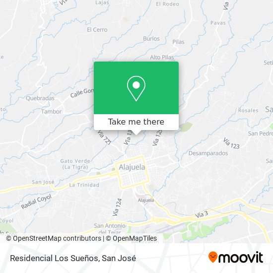 Mapa de Residencial Los Sueños