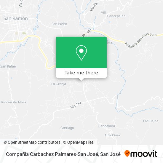 Compañia Carbachez Palmares-San José map