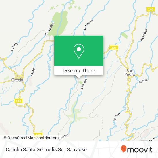 Cancha Santa Gertrudis Sur map