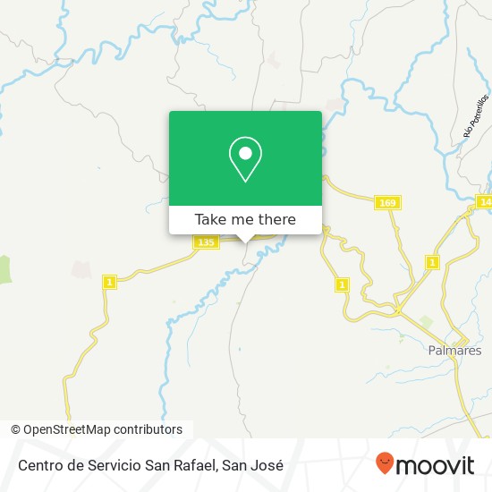 Centro de Servicio San Rafael map