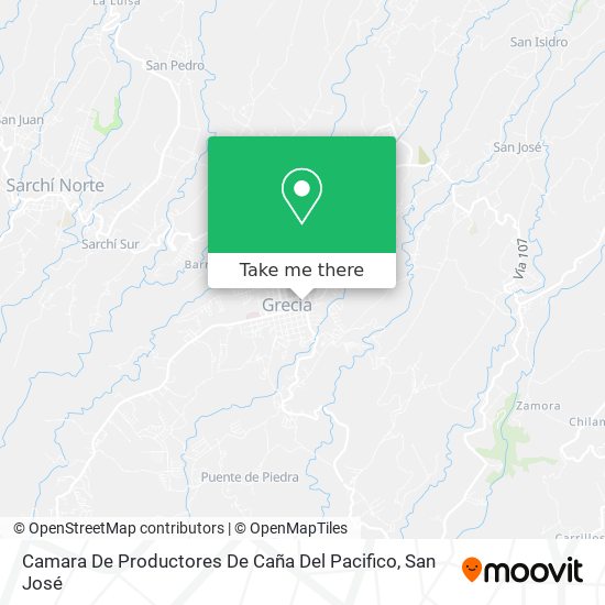 Camara De Productores De Caña Del Pacifico map