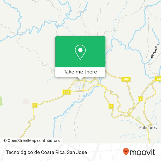 Tecnológico de Costa Rica map