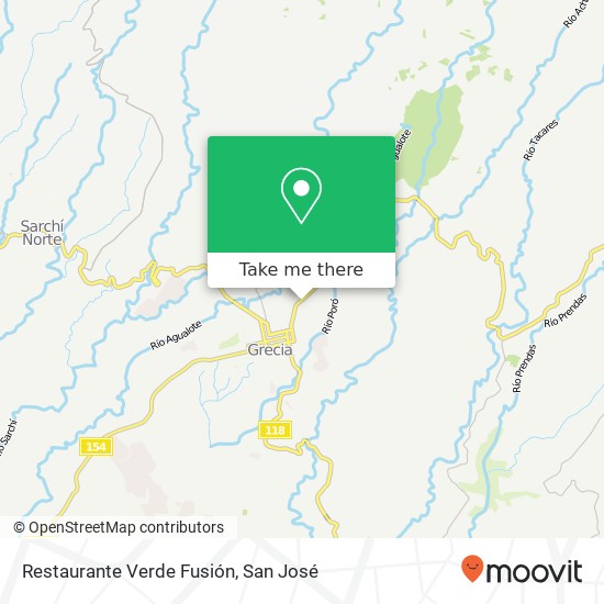 Restaurante Verde Fusión map