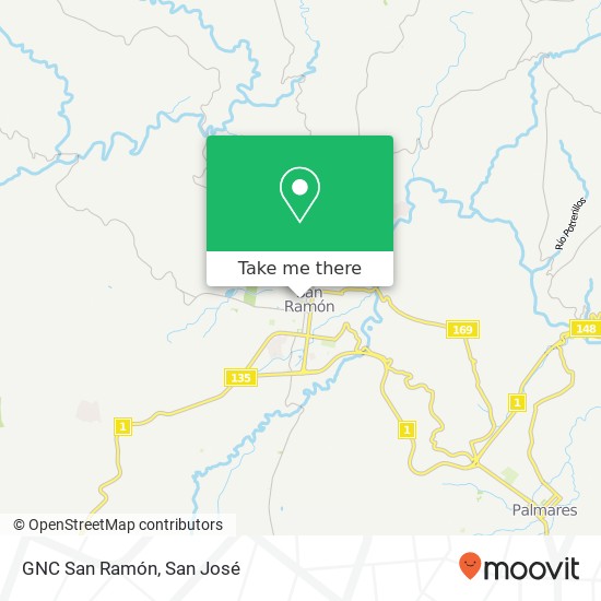 GNC San Ramón map