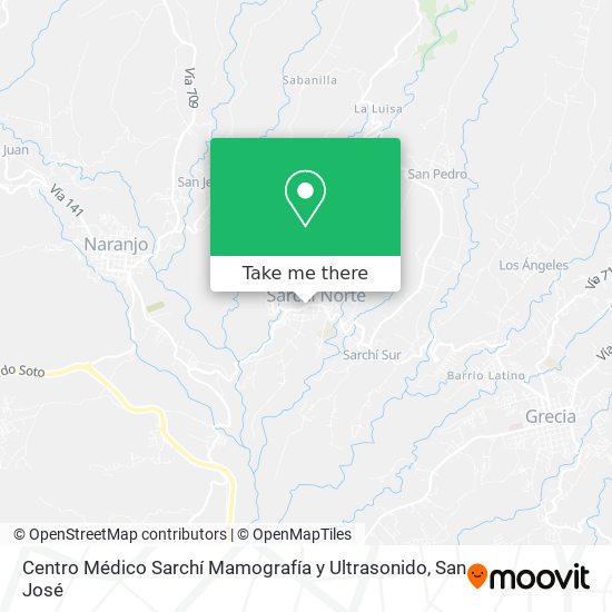 Centro Médico Sarchí Mamografía y Ultrasonido map