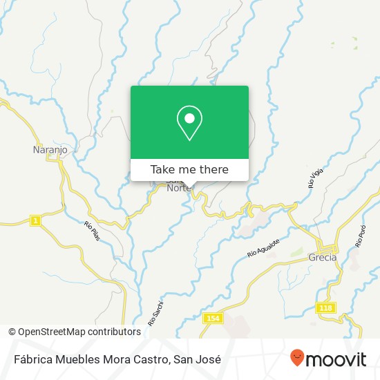 Fábrica Muebles Mora Castro map