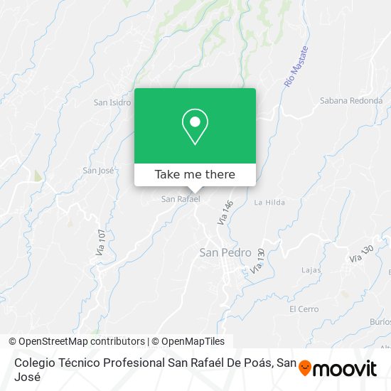 Mapa de Colegio Técnico Profesional San Rafaél De Poás