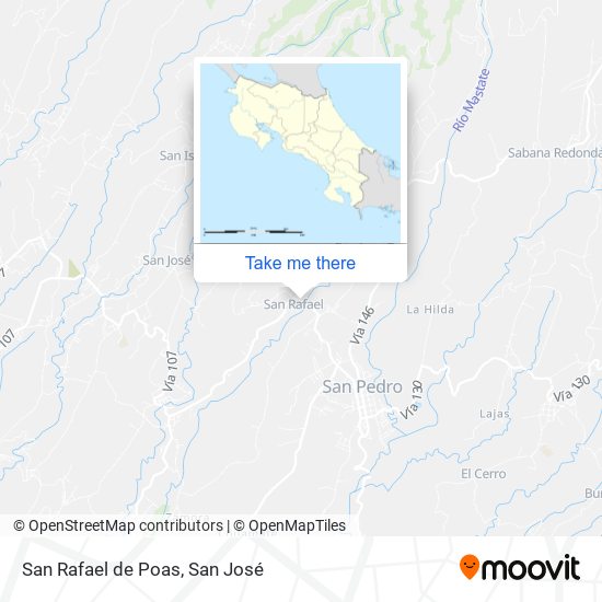 San Rafael de Poas map