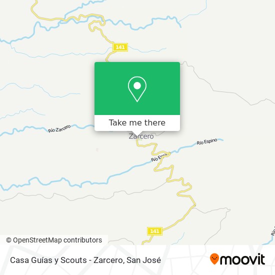 Casa Guías y Scouts - Zarcero map