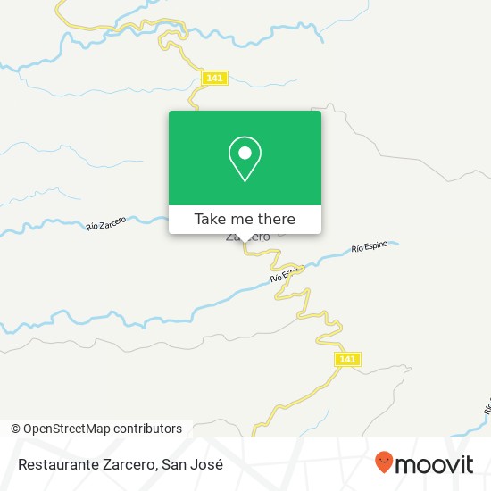 Restaurante Zarcero map
