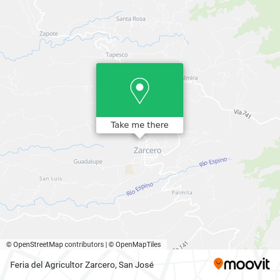 Feria del Agricultor Zarcero map