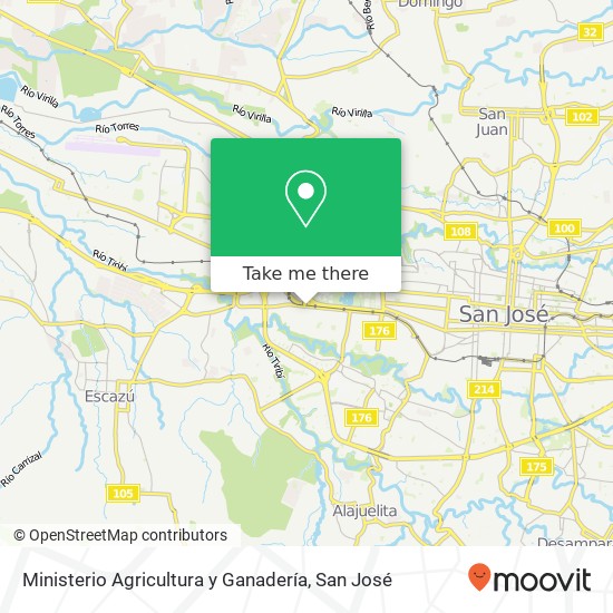 Ministerio Agricultura y Ganadería map