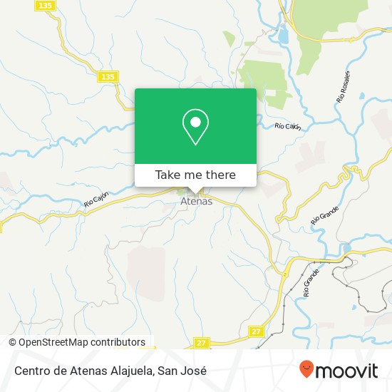 Centro de Atenas Alajuela map