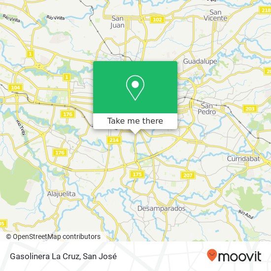 Gasolinera La Cruz map