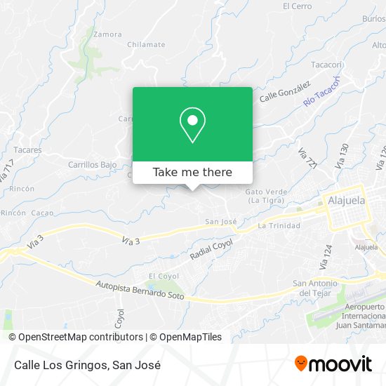 Calle Los Gringos map