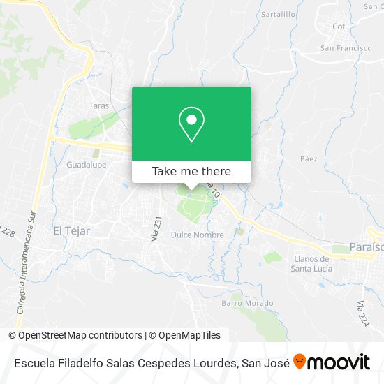 Mapa de Escuela Filadelfo Salas Cespedes Lourdes