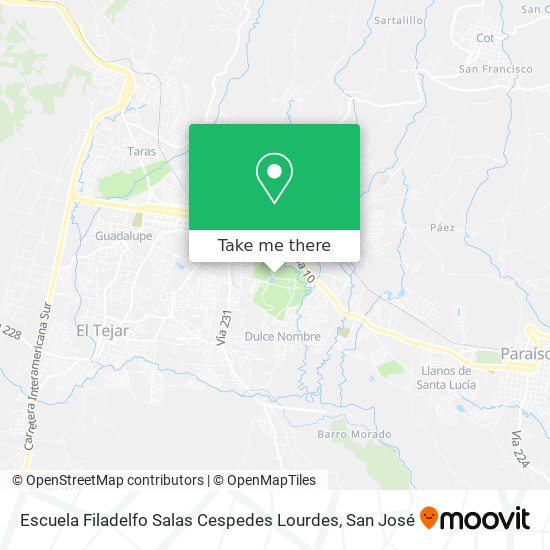 Escuela Filadelfo Salas Cespedes Lourdes map