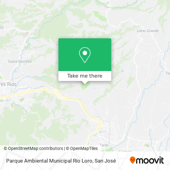 Mapa de Parque Ambiental Municipal Río Loro