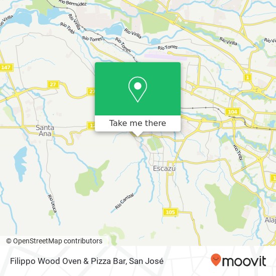 Mapa de Filippo Wood Oven & Pizza Bar