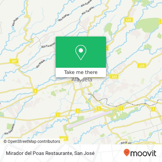 Mirador del Poas Restaurante map