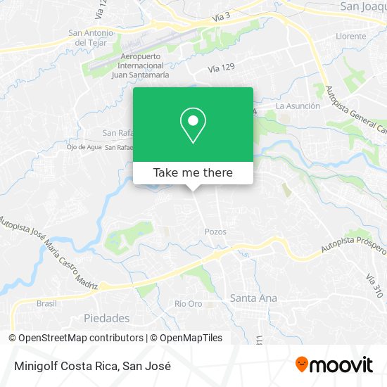Minigolf Costa Rica map